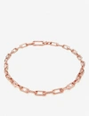 Monica Vinader Alta Capture Charm 18ct Rose Gold-vermeil Link Necklace In 18 Ct Rose Gold