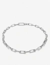 Monica Vinader Alta Capture Charm Sterling Silver Link Necklace In Silver