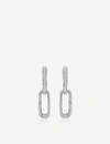 Monica Vinader Alta Capture Huggie Sterling Silver And Diamond Earrings In Silver