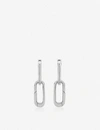 Monica Vinader Alta Cap Charm Sterling Silver Link Earrings In Silver