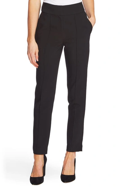 Vince Camuto Stretch Cotton Blend Ankle Pants In Black