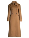 Mackage Elodie-r Double Breasted Wool Blend Coat In Camel