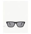 Burberry Be4293 Rectangle-frame Polarised Sunglasses In Black