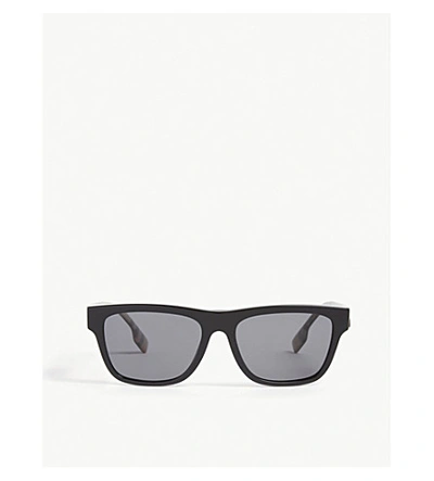 Burberry Be4293 Rectangle-frame Polarised Sunglasses In Black