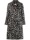 LA DOUBLEJ BOXY LEOPARD PRINT COAT