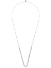 AS29 18KT WHITE GOLD PEAR SHAPE ROUND DIAMOND BOLO NECKLACE