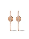 AS29 18KT ROSE GOLD MINI CHARM LANA CUFF DIAMOND EARRINGS