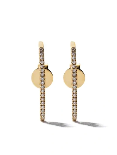 As29 18kt Yellow Gold Mini Charm Lana Cuff Diamond Earrings