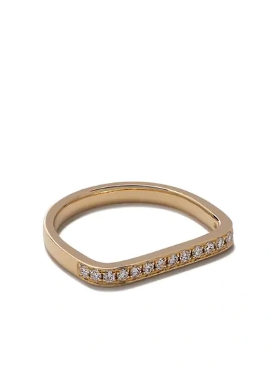As29 18kt Yellow Gold Mini Charm Diamond Ring