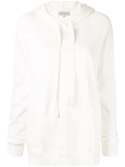 Lee Mathews Relaxed-fit Barclay Hoodie In White