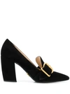 PRADA BUCKLED POINTED PUMPS