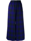 DANIELA GREGIS CHECKED WIDE LEG TROUSERS