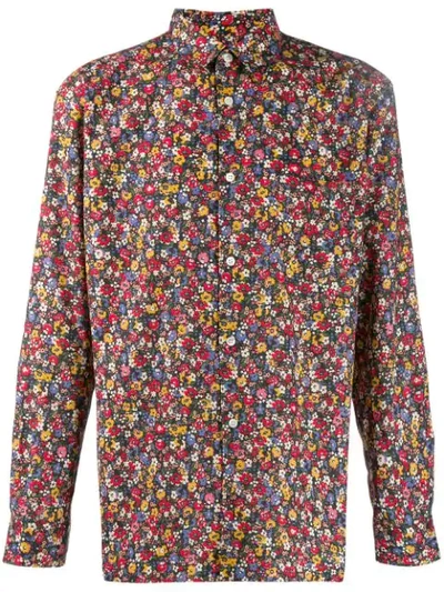 Comme Des Garçons Shirt Floral Print Shirt In Multicolor