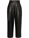 ANOUKI ANOUKI HIGH-RISE WIDE LEG TROUSERS - 黑色