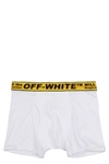OFF-WHITE LOGOED ELASTIC BAND COTTON TRUNKS,11028281