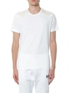 DIESEL BLACK GOLD WHITE COTTON T SHIRT WITH SHOULDERS DETAIL,11028099