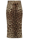 Dolce & Gabbana Leopard-print Silk-blend Charmeuse Pencil Skirt In Leopard