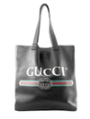 GUCCI PRINT LEATHER TOTE,11027956