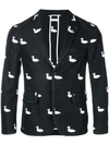 THOM BROWNE DUCK EMBROIDERY TUX SPORT COAT