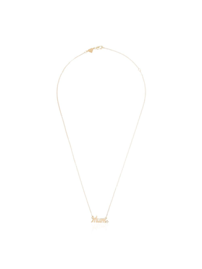 Alison Lou 14k Yellow Gold Mum Diamond Necklace