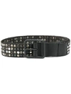 DIESEL LEATHER BELT WITH MIXED STUDS