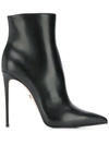 Le Silla Eva 120 High Heels Ankle Boots In Black Leather In Black