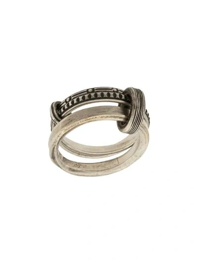 Werkstatt:münchen Trace Connected Ring In Silver