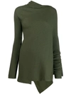 MARQUES' ALMEIDA RIBBED-KNIT ASYMMETRIC JUMPER