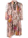 COACH COACH SHORT PRINTED SHIRT DRESS - 粉色