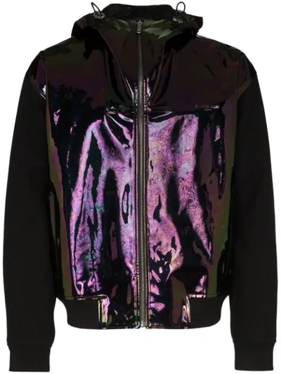 Givenchy Holographic Panel Zip-front Jacket - 黑色 In Black