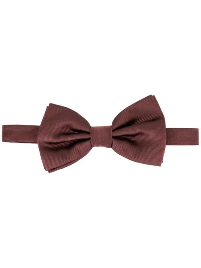 Dolce & Gabbana Jacquard Bow Tie In Brown