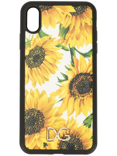 Dolce & Gabbana Sunflower Print Iphone Xs Max Case In Yellow