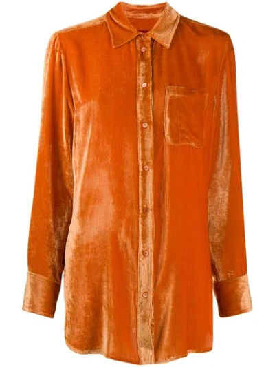 Sies Marjan Sander Velvet Shirt In Orange