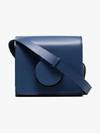 Lemaire Camera Cross-body Leather Bag In Blue