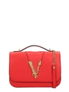 VERSACE HAND BAG IN RED LEATHER,11029017