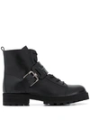 Tod's Ankle Boots In Black Leather With Double T Logo In Black
