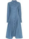 ANOUKI GATHERED-WAIST SHIRT DRESS