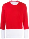 COMME DES GARÇONS SHIRT LAYERED KNIT JUMPER