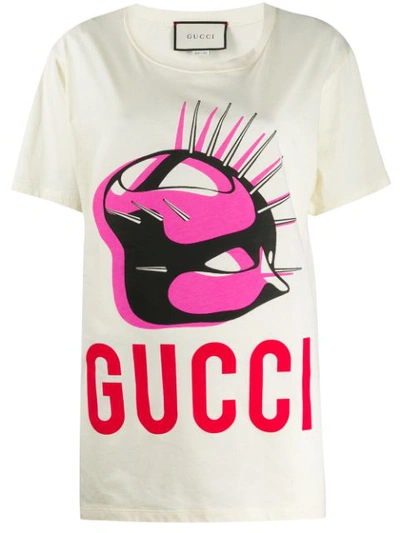 Gucci Manifesto Oversized T-shirt - 大地色 In Panna