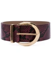 B-LOW THE BELT CURVED BUCKLE BELT