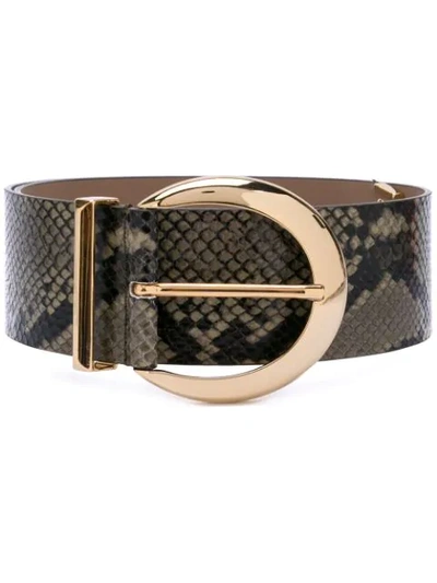 B-low The Belt Curved Buckle Belt In Green