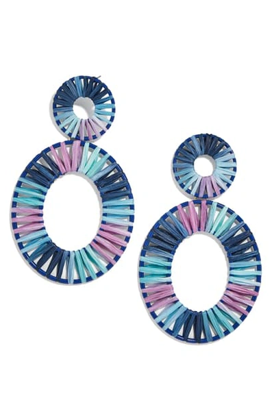 Baublebar Kiera Raffia Drop Earrings In Blue Multi