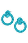 Baublebar Emma Beaded Hoop Earrings In Turquoise
