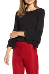 ANNE KLEIN DOUBLE FLARE SLEEVE SWEATER,10730336