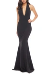 DRESS THE POPULATION CAMDEN MERMAID HEM EVENING GOWN,DDR202-3086