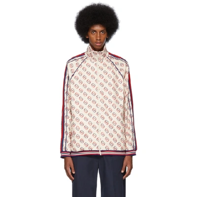 Gucci Oversize Printed Jersey Jacket In 9744 White
