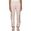 GUCCI GUCCI OFF-WHITE INTERLOCKING G PRINT LOUNGE PANTS