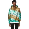 AMIRI AMIRI BLUE TIE-DYE COMMANDO PATCH HOODIE