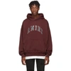 AMIRI Burgundy College Logo Hoodie