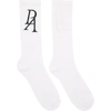 PALM ANGELS PALM ANGELS WHITE MONOGRAM SOCKS